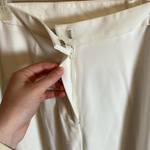 Joanna Hope White Wide Leg Trouser Pants Flowy High Rise - Picture 7 of 12